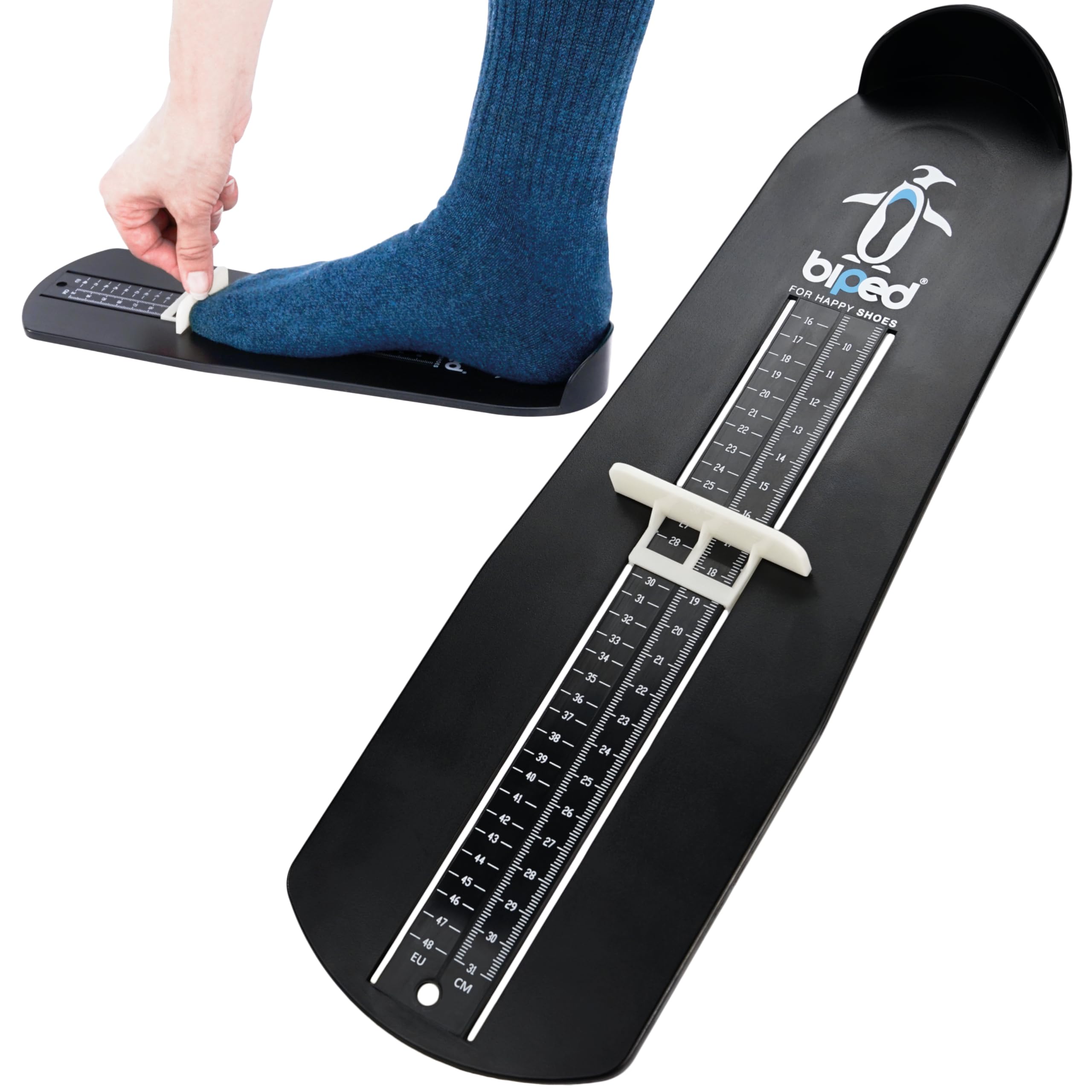 biped Appareil de mesure des pieds pour enfants et adultes – Échelle en cm incluse – Mesure-pointure pour chaussures tailles EU 15 à 48 – Pour femmes, hommes et enfants z2933