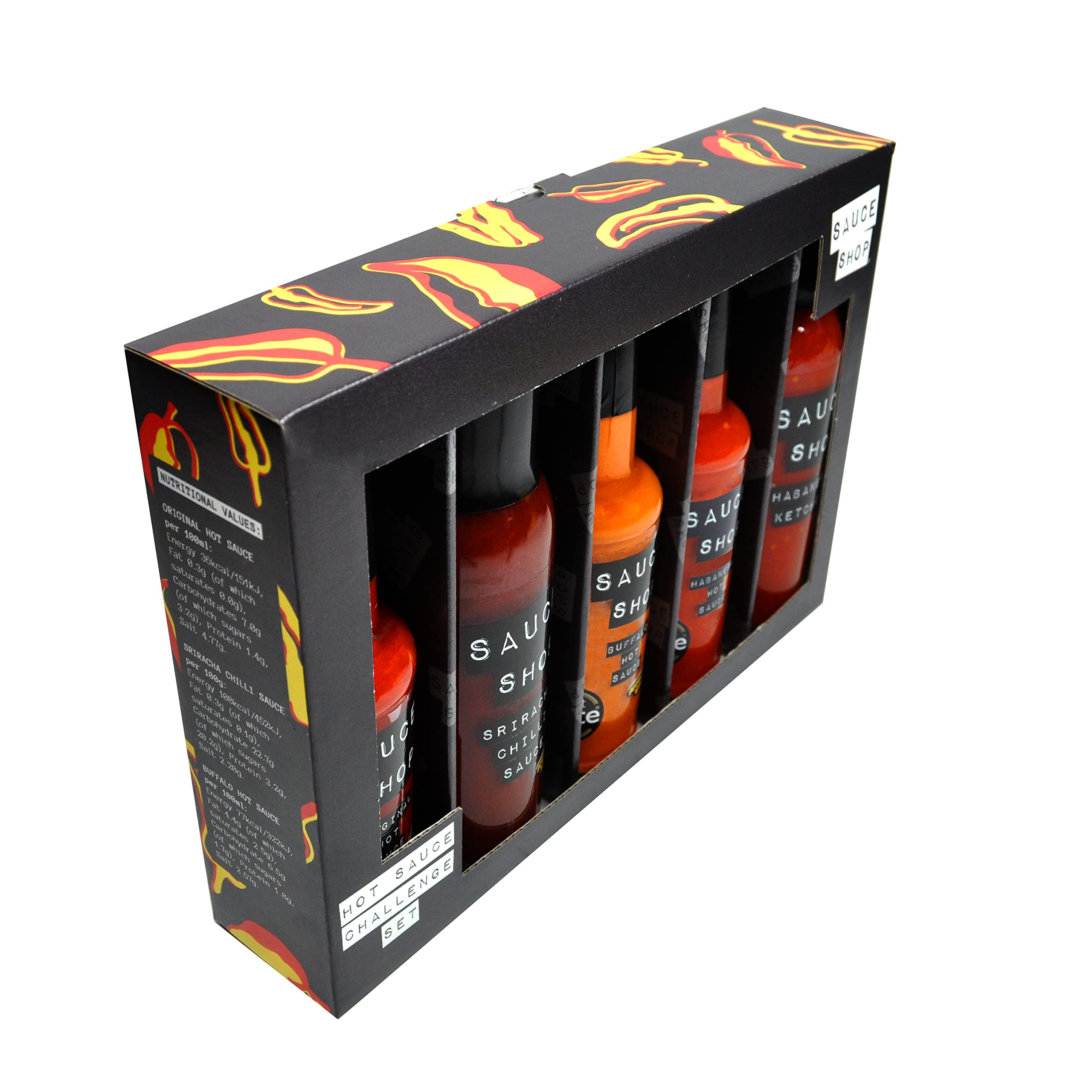 Sauce Shop Hot Sauce Challenge Gift Set 1x Original Hot Sauce 160ml