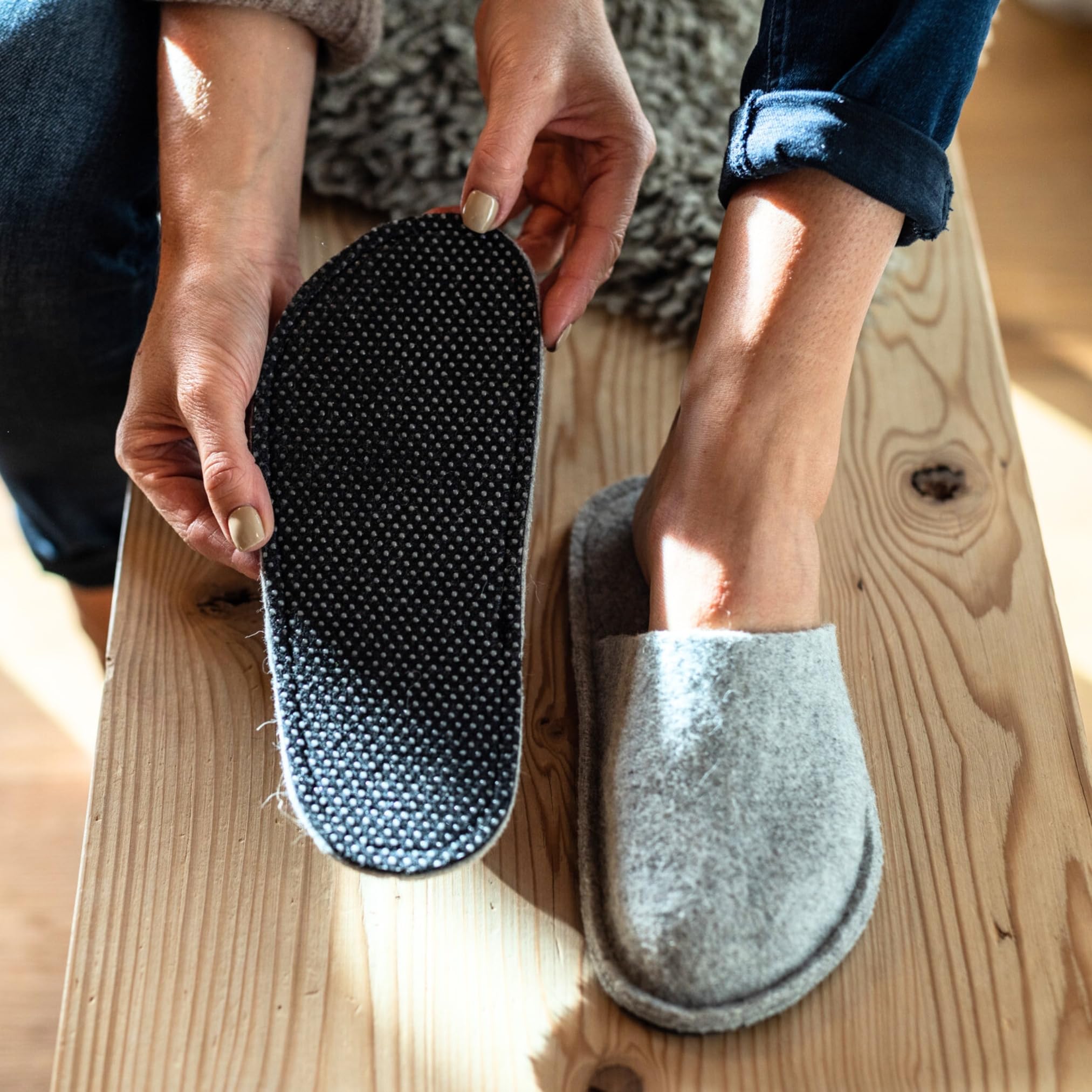Gottstein Filz-Pantoffel Cozy aus 100% Alpaka-Wolle - Nachhaltig produziert in Tirol