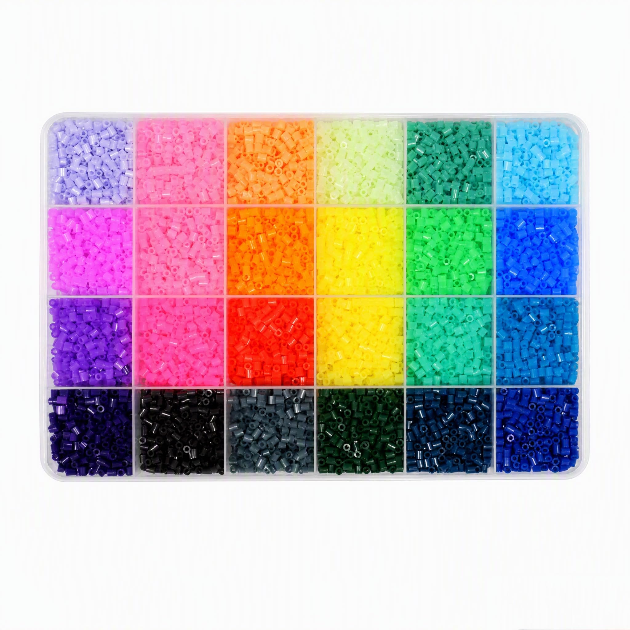 MUNUOSIKEJI Perles Beads Kit, 2.6mm Mini Fuse Beads, 24 Colours(A8)