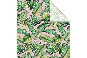 Enticing Hawaiian Wrapping Paper for Festive Occasions: JarThenaAMCS 6 Sheets Tropical Palm Leaves Wrapping Paper