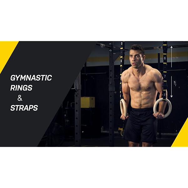 Double Circle Wood Gymnastics Rings with Quick Adjust Numbered Straps and Exercise Videos Guide - Full Body Workout… - Image 8