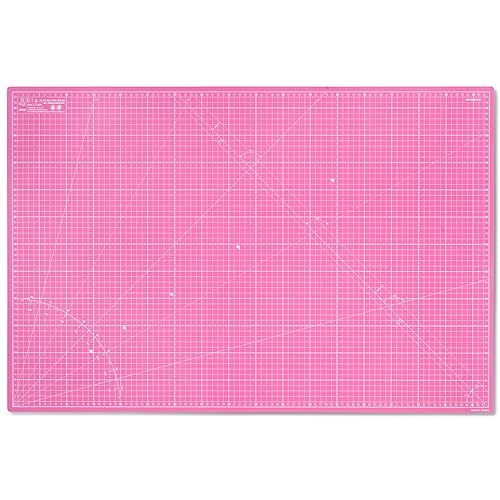 Elan A1 Cutting Mat Pink and Purple, 5-Ply Hobby Board for Crafts 90X60 CM, Large Self Healing Cutting Mat A1, Large Craft Board for Sewing