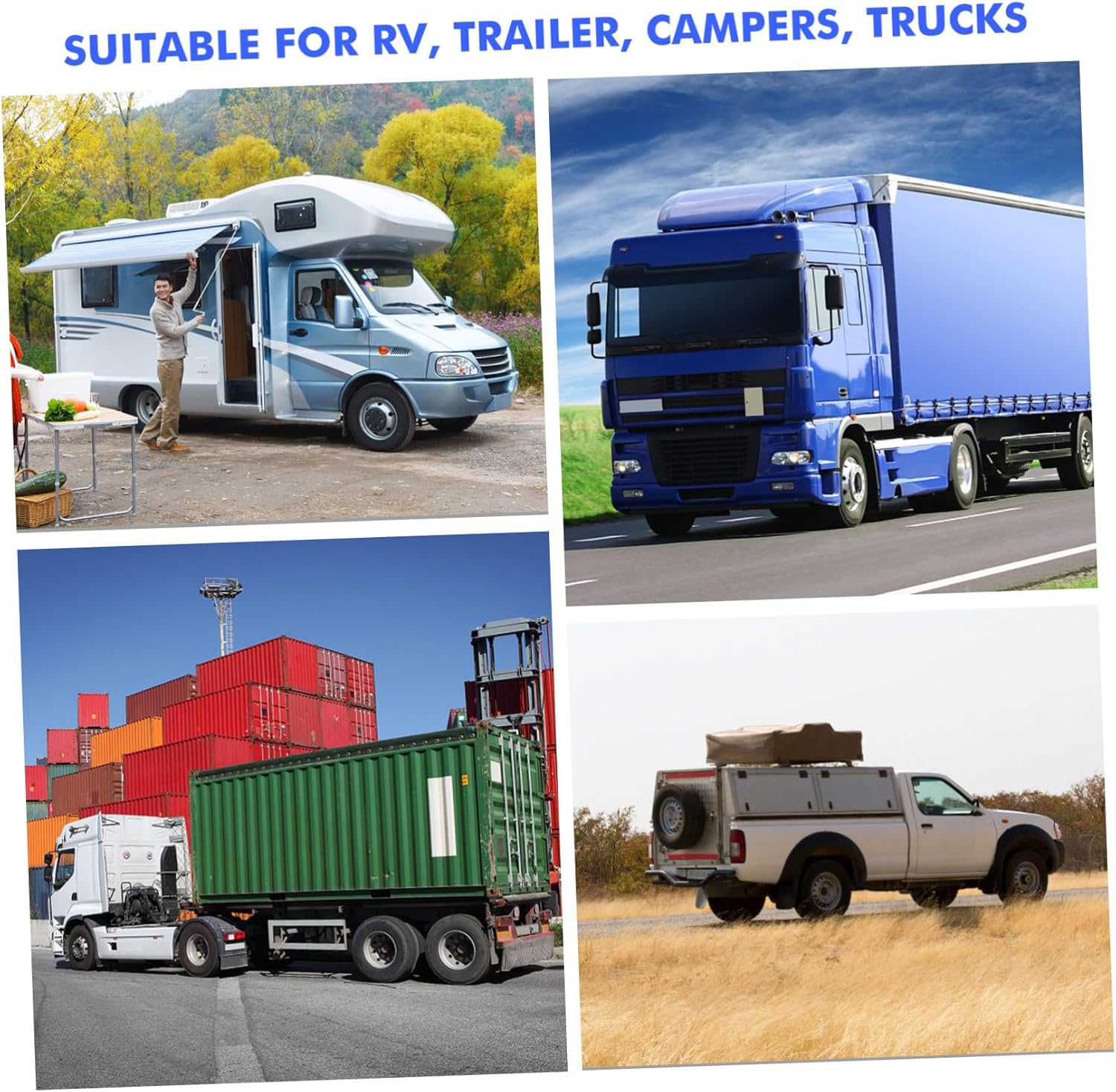 Luxshiny 2pcs Rv Leveling Ramps Heavy Duty Triple-Level Design for Easy Vehicle Height Hdpe Material for Trailers and Campers up to Tons