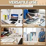 Organisateur de fichiers de bureau, Organisateur du courrier, 7 Compartiments Office File Sorter, pour un accès facile à vos fichiers, factures, lettres et plus - 4.5" Hauteur x 8.8" Largeur x 5.5" Profondeur - Blanc, Éco-Amis