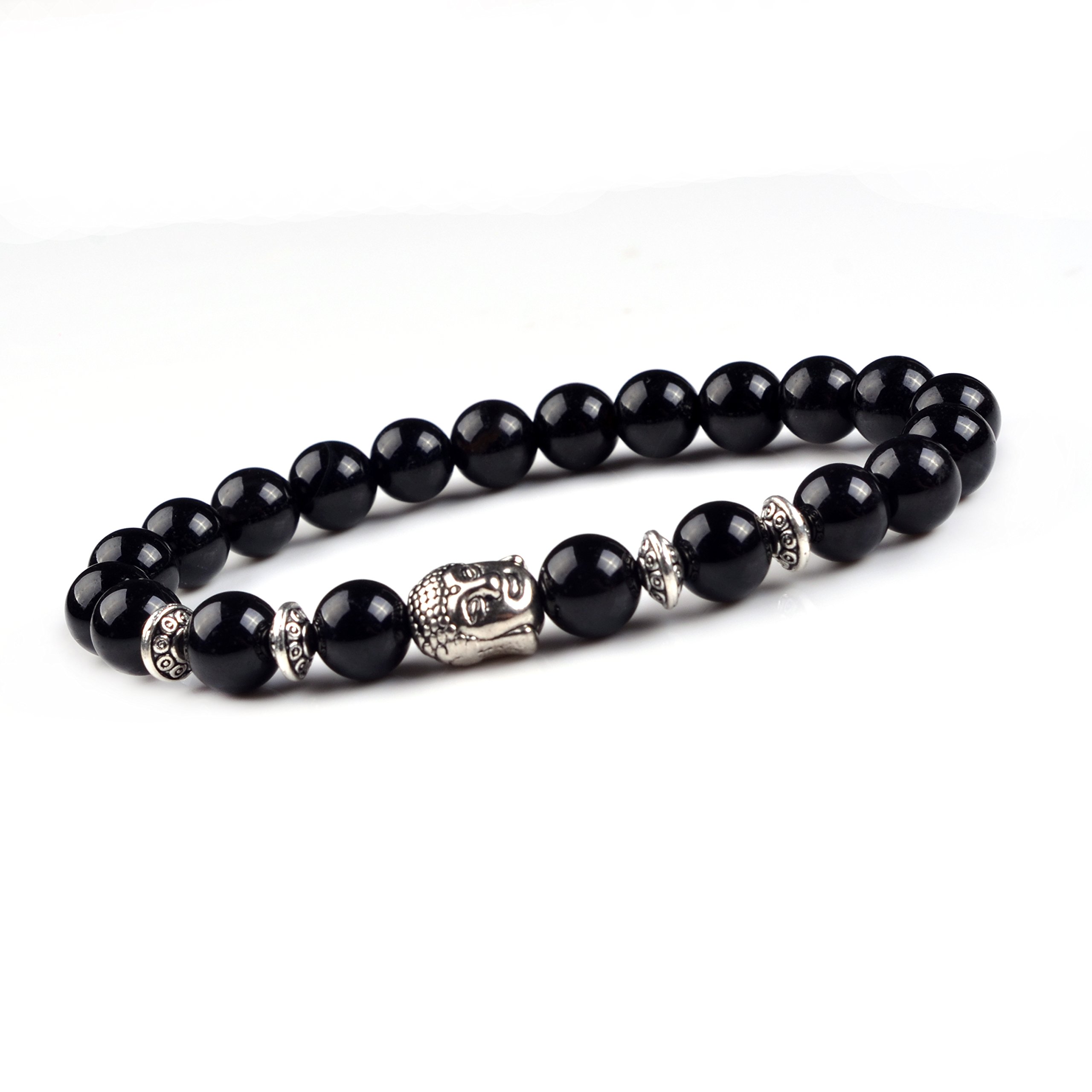 Buddha 8mm Beaded Bracelet for Women Men Gemstone Chakra Bracelet Jewelry
