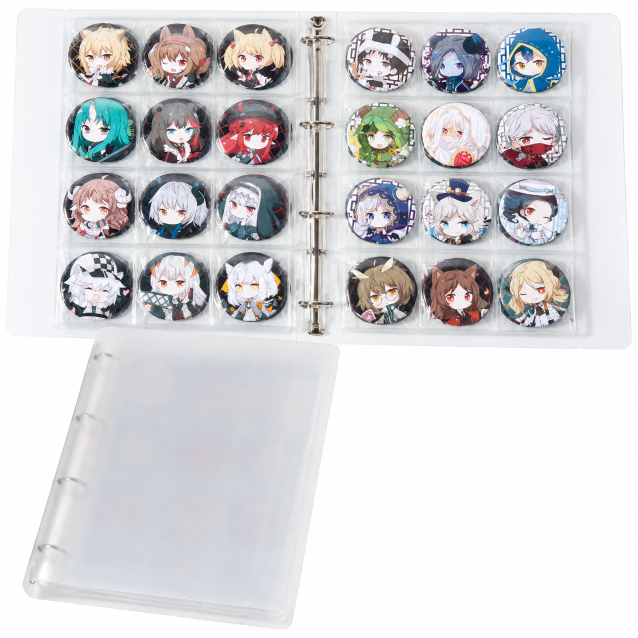 Amazon | East Leaf 缶バッジ 収納ファイル 缶バッジケース 缶バッチ
