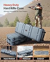 Vista 63 de VEVOR Rifle Case, Rifle Hard Case with 4 Layers Fully-protective Foams, Lockable Hard Gun Case with Wheels, IP67 Waterproof & Crushproof, for Rifles