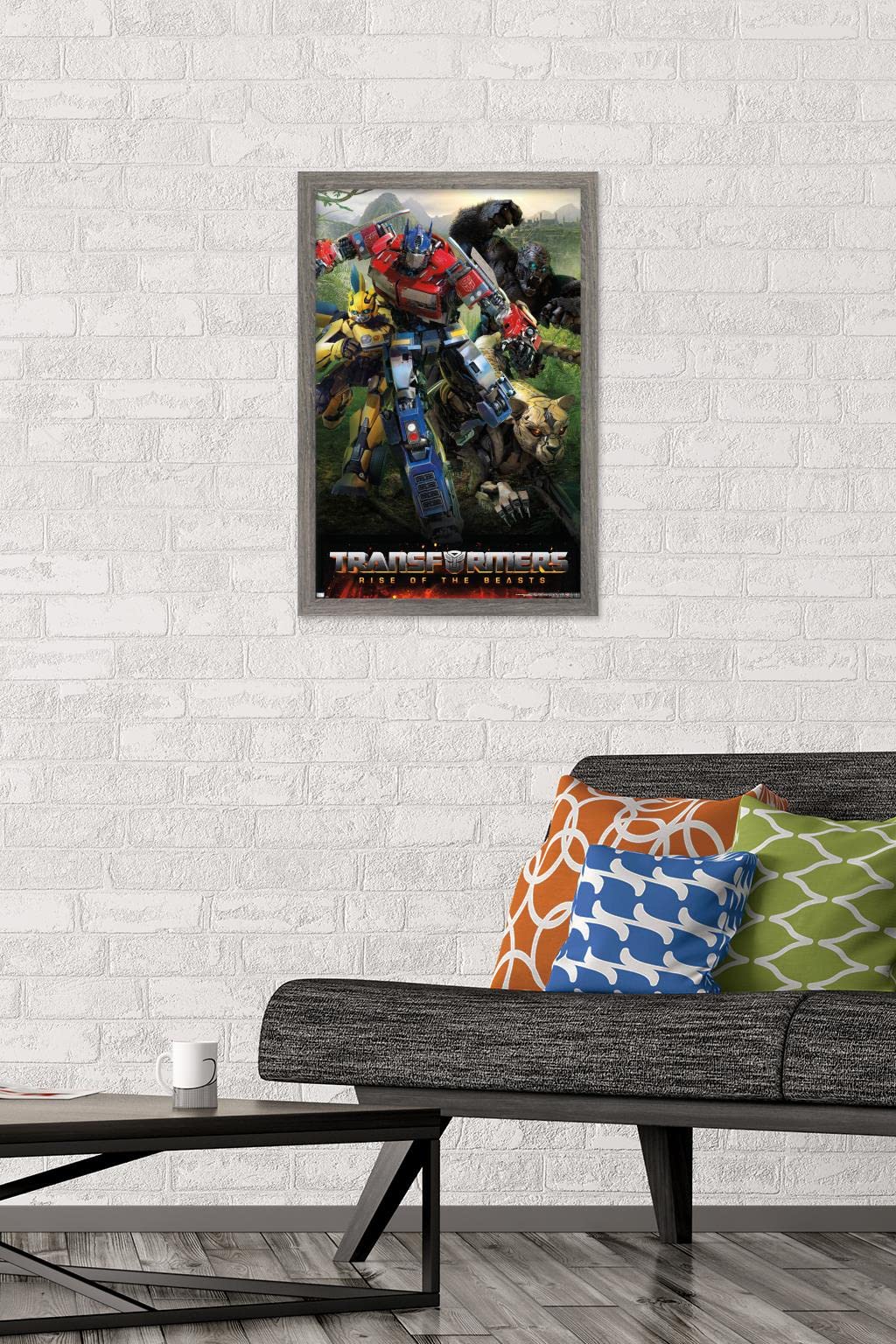 Transformers: Rise Of The Beasts Big 4 Wall Poster - Framed Movie Poster Decor For Bedroom, Office, Dorm