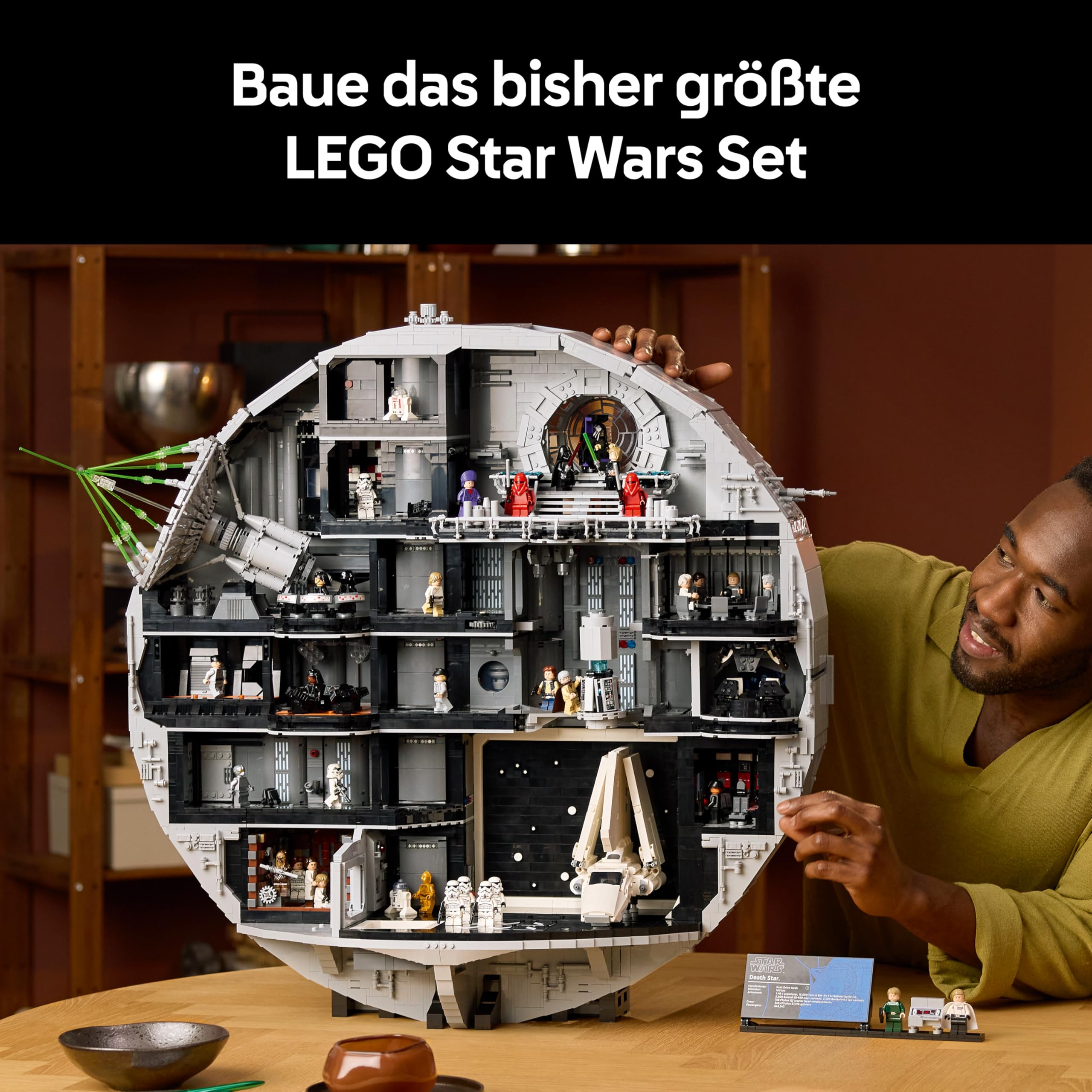 LEGO Star Wars Todesstern - Bauset für Erwachsene - Interaktives UCS-Ausstellungsmodell mit 36 Minifiguren inkl. Luke Skywalker, Han Solo & Darth Vader - Geschenk für Männer, Frauen und Fans - 75419