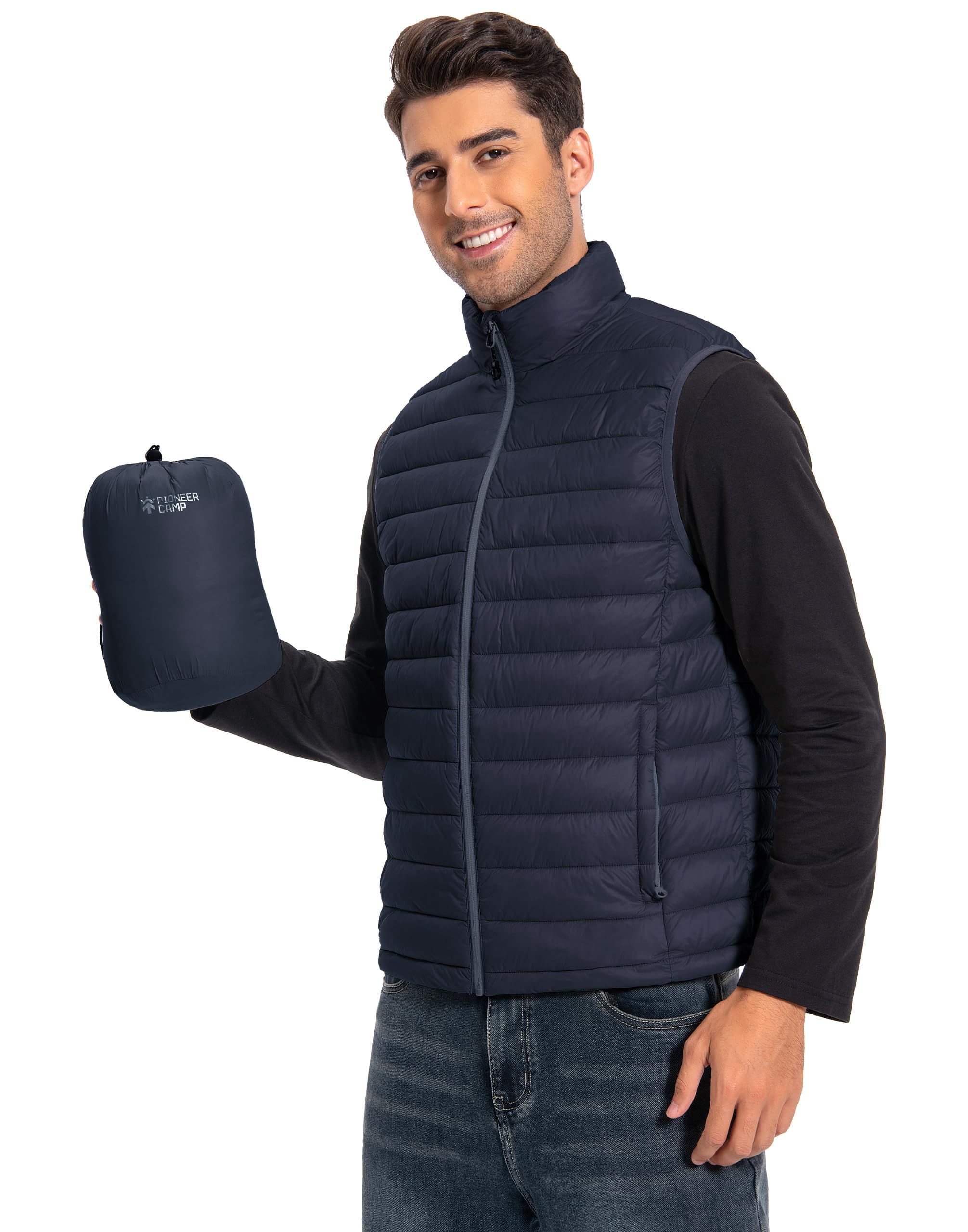 Pioneer Camp Herren Leichte Puffer Steppweste – Wasserabweisend, Packbar, Gefüttert – Outdoor Übergangswesten für Alltag, Arbeit, Sport & Reisen