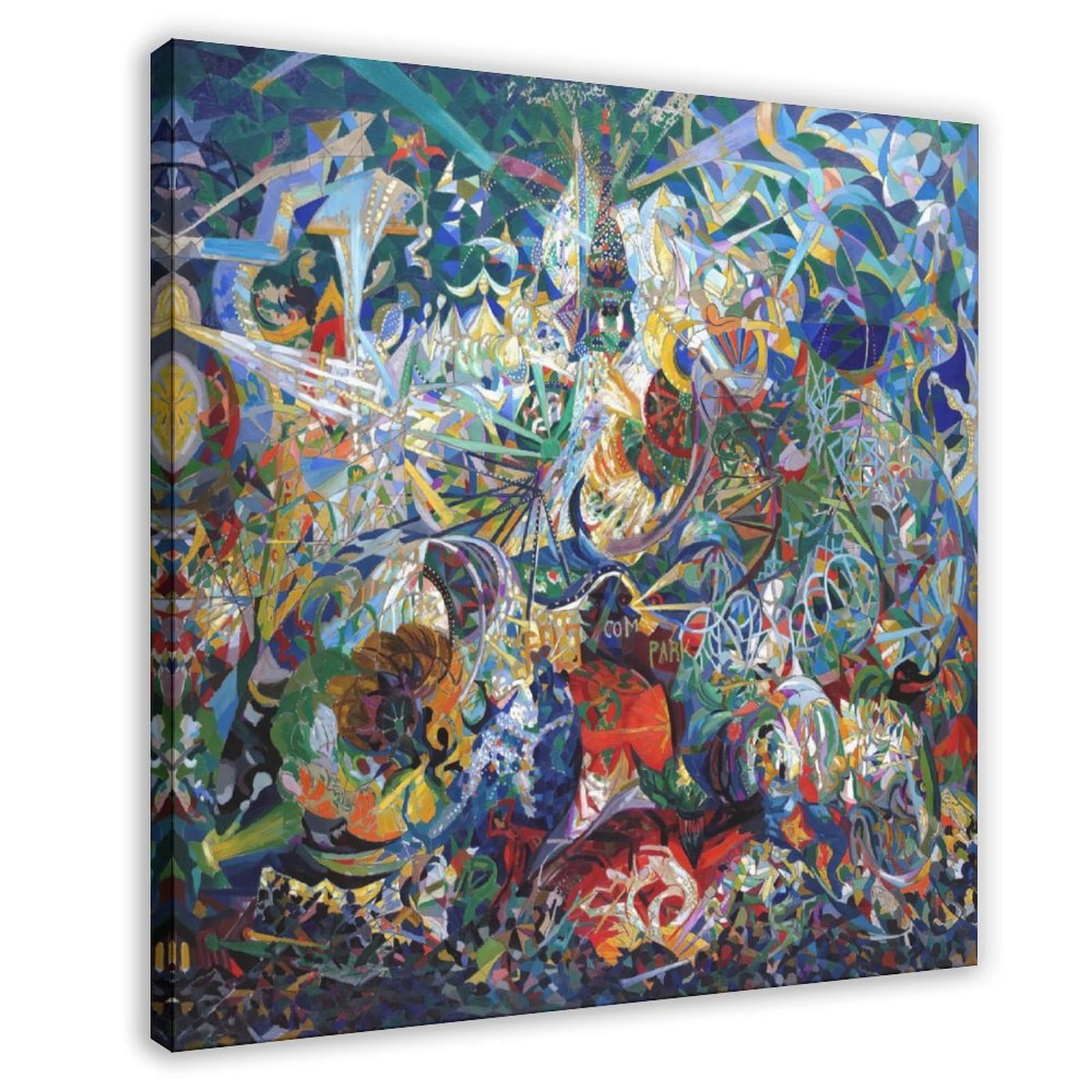 Poster Joseph Stella Coney Island | Impression sur toile encadrée 61x61 cm - 6