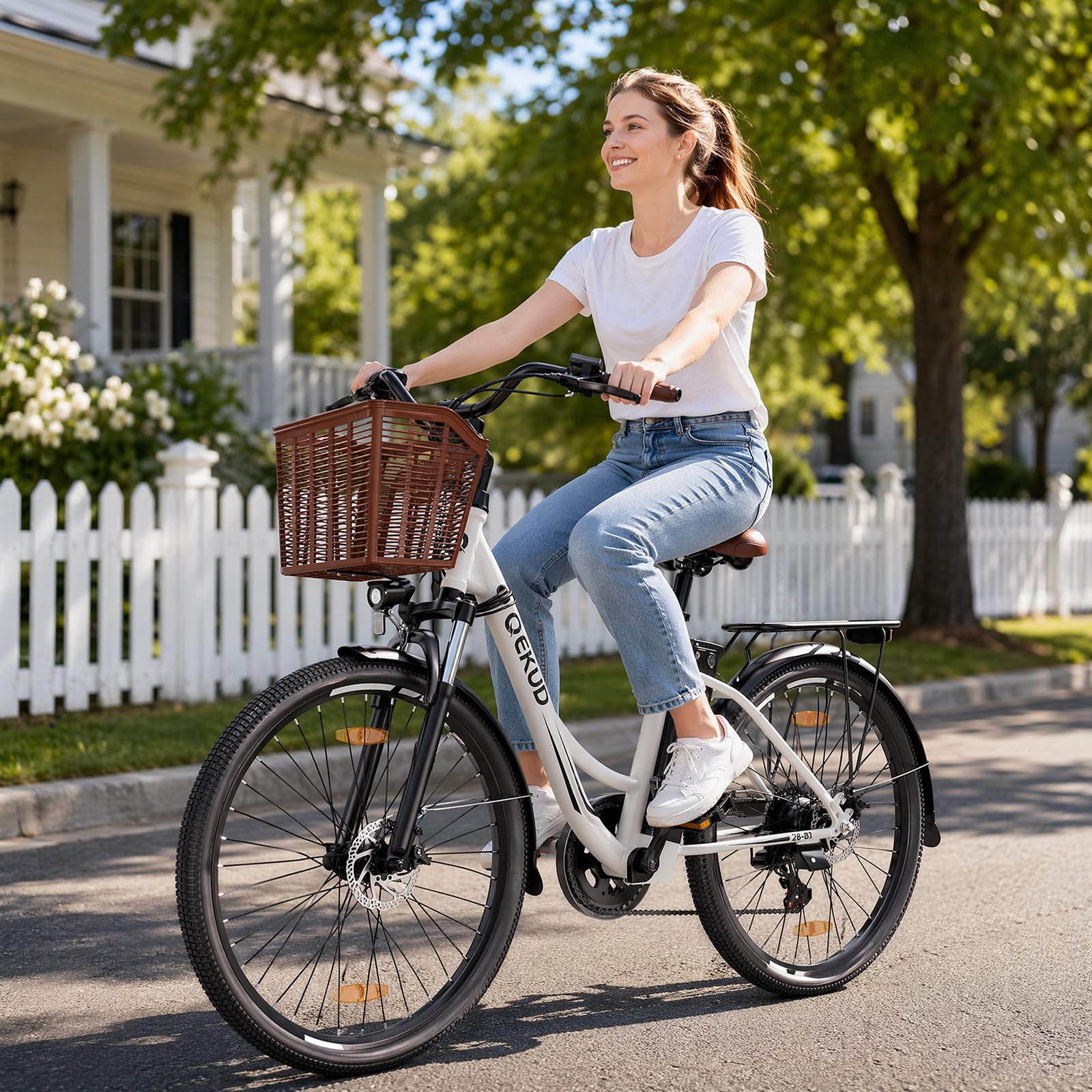 E-Bike Damen/Herren, 26 Zoll/27.5 Zoll Elektrofahrrad, mit 36V 13Ah Li-Ion Akku, 250W Motor, Reichweite bis zu 90-100KM im Hybrid Modell