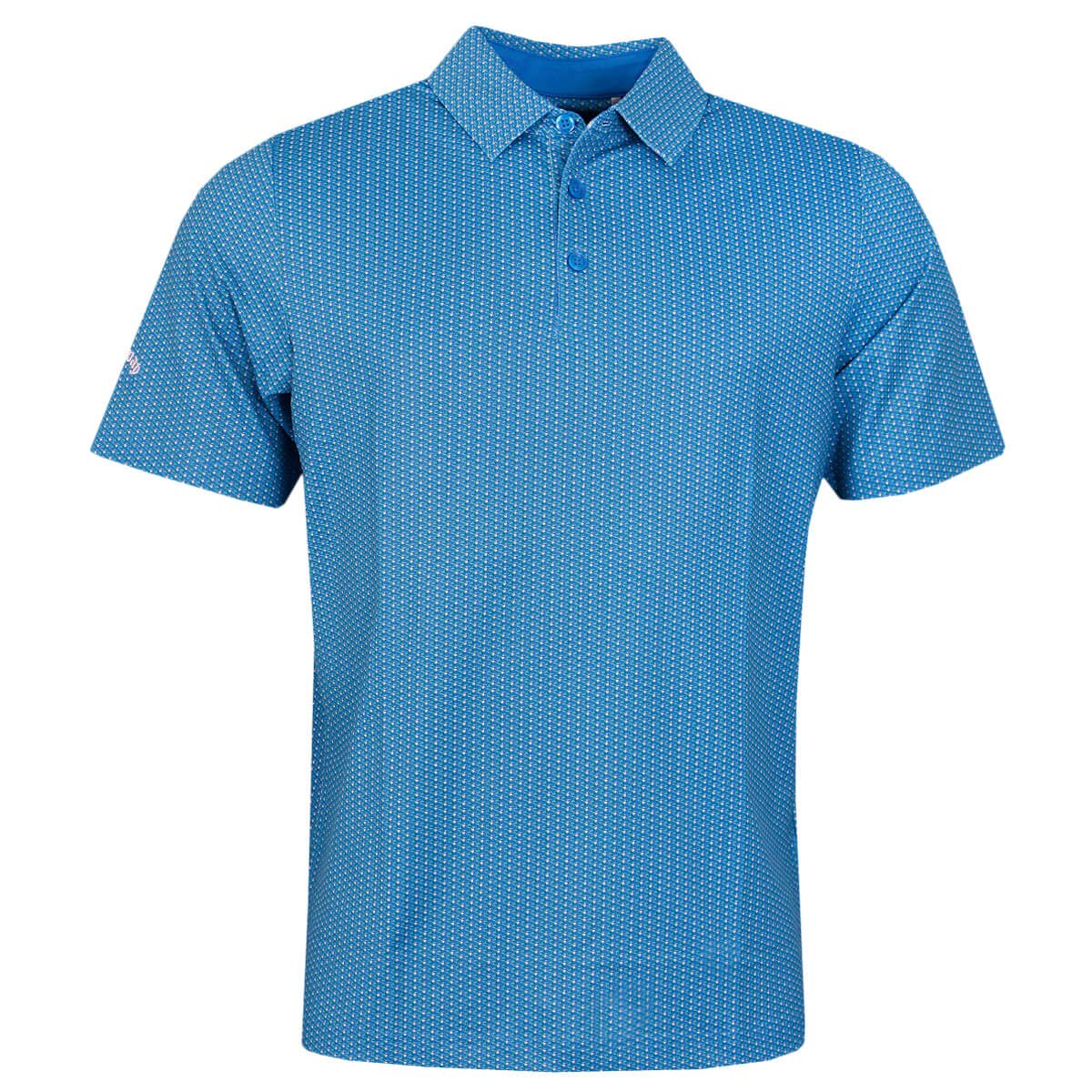 CallawayGolf Mens All Over Printed Polo Shirt - Egyptian Blue - M