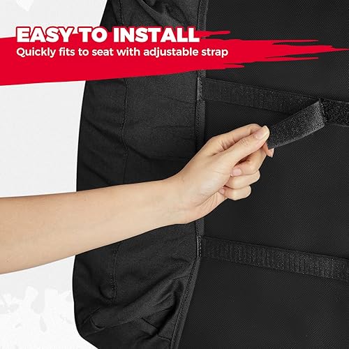 Miniatura 5 de KEMIMOTO Funda de asiento compatible con Kubota para tractor L2501, L3301, L3901, L4701, L3302, L3902, Kubota LA765, protección de tela Oxford negra