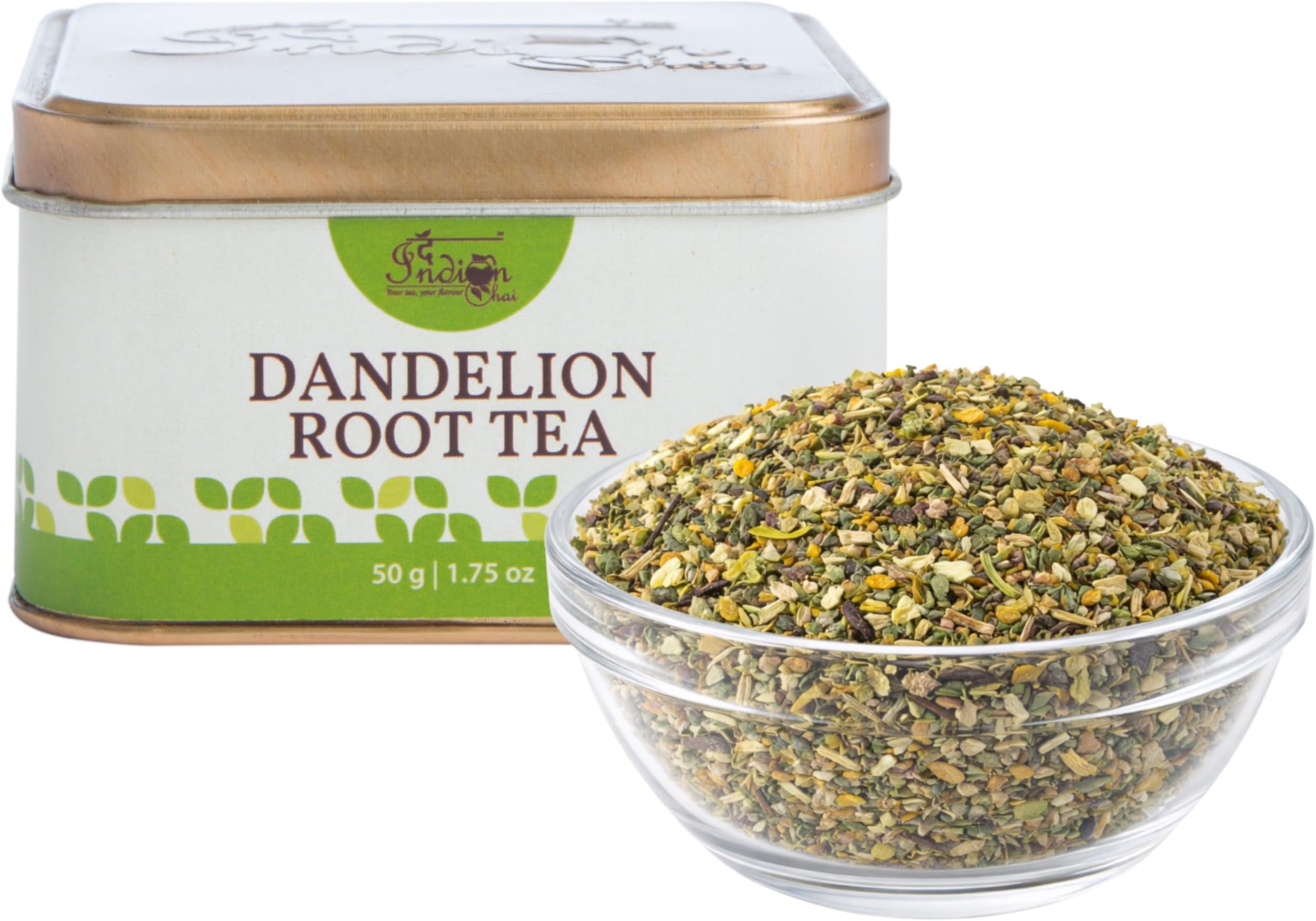 The Indian Chai – Dandelion Root Tea 50g | With 14+ Herbs | For Detox, Cleansing Liver | Supports Kidney Function and Digestive Health | Powerhouse of Antioxidants