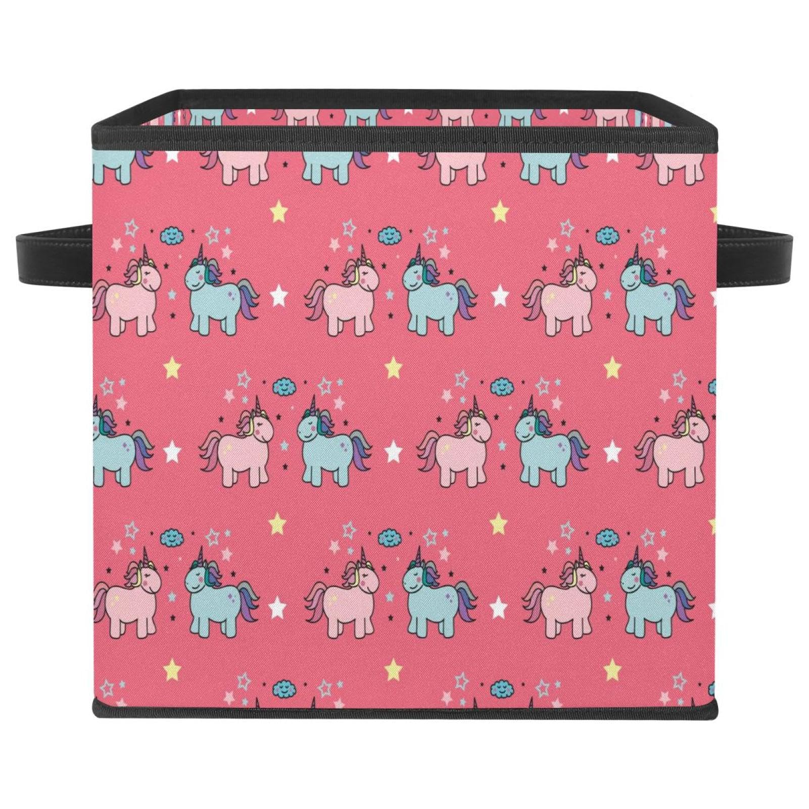 Coffre de rangement licorne pour organiser les jouets et vêtements de la chambre