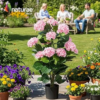 Amazon.com: Naturae Decor Pink Hydrangea Artificial Plant 37” in Amazon.com: Naturae Decor Pink Hydrangea Artificial Plant 37” in