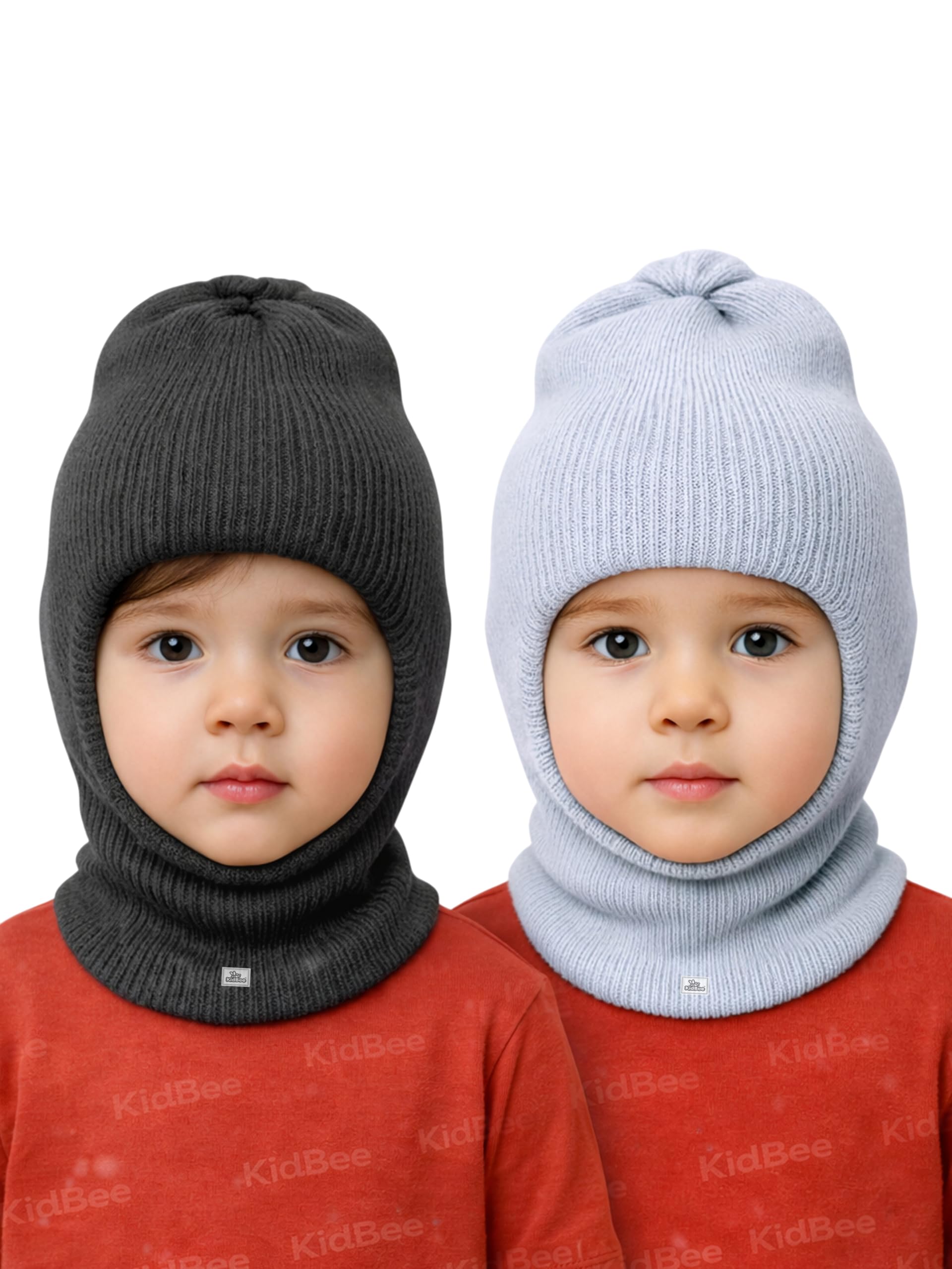 kidbee Baby Boys & Girls Soft Wool/Woolen Monkey Winter Cap (Pack of 2)-picture-38
