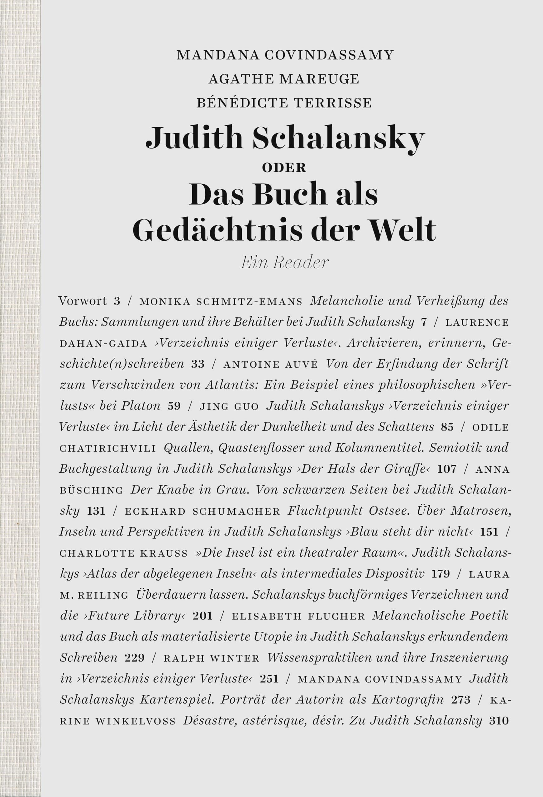Judith Schalansky oder Das Buch als Gedächtnis der Welt