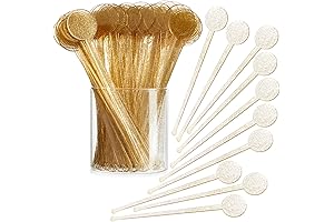 Sparkle and Bash 150 Count Gold Glitter Star Wars Drink Stirrers |...
