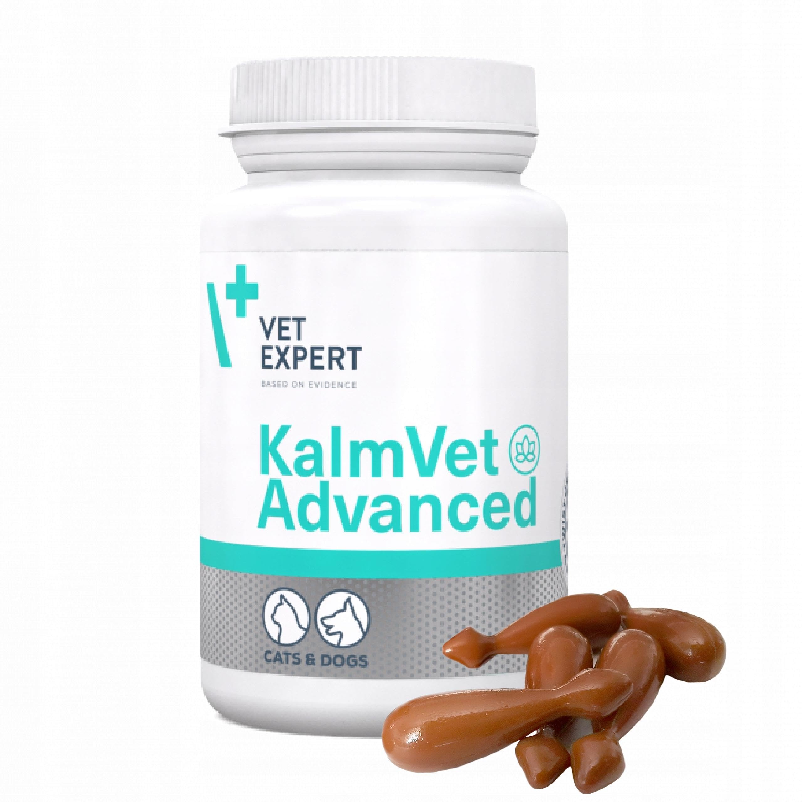 VET EXPERT KALMVET ADVANCED 60 kapsułek Twist Off - preparat na objawy stresu dla psów i kotów