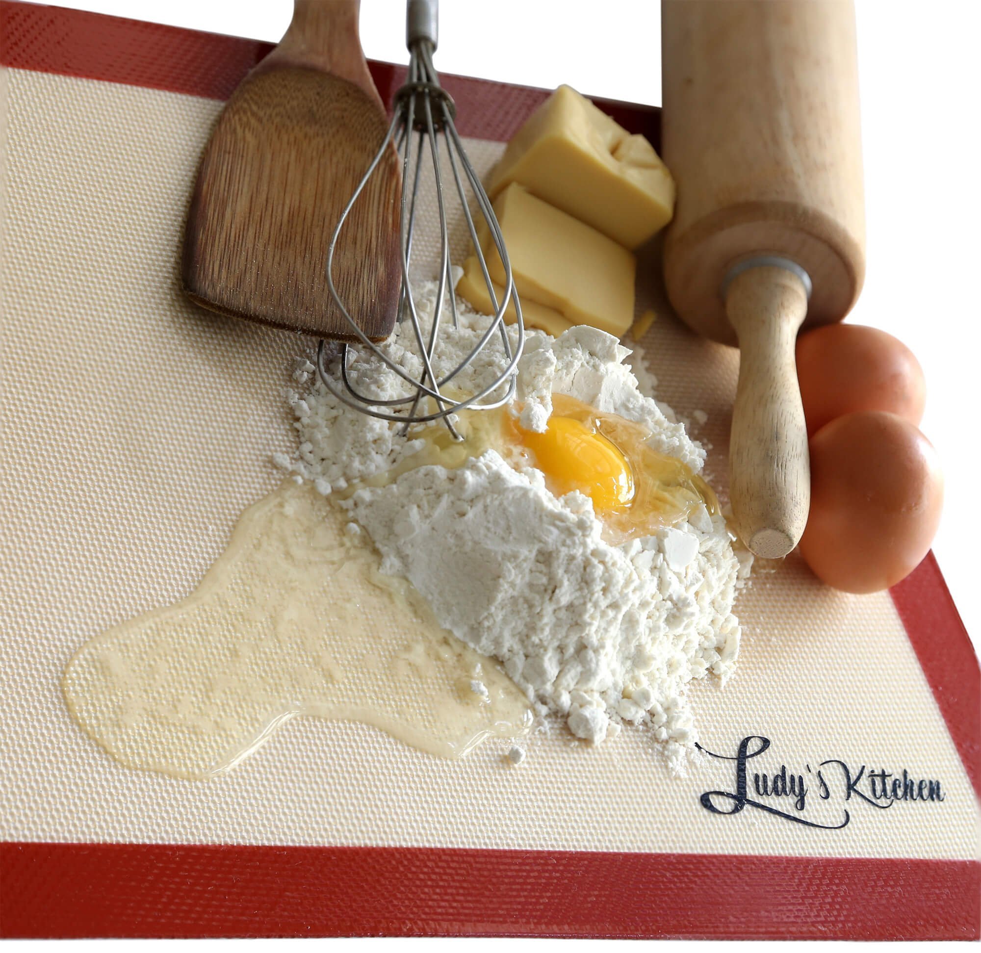 Ludy's Kitchen 3-Pc Silicone Bakeware Set - Professional Grade Silicone Baking Mats - Replaces Parchment Paper - Great Gift Ideas - Non-Stick, Durable, & Reusable Baking Sheet Liners by Ludy's Kitchen