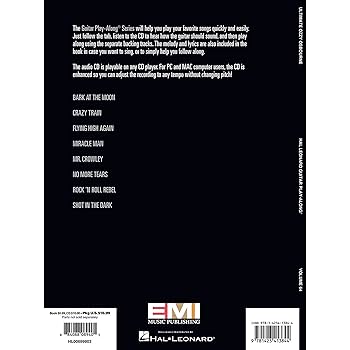 Play Along! DVD ＋ CD ＋ BOOK Amazon.com: Ozzy Osbourne Guitar Play-Along Volume 64 Book
