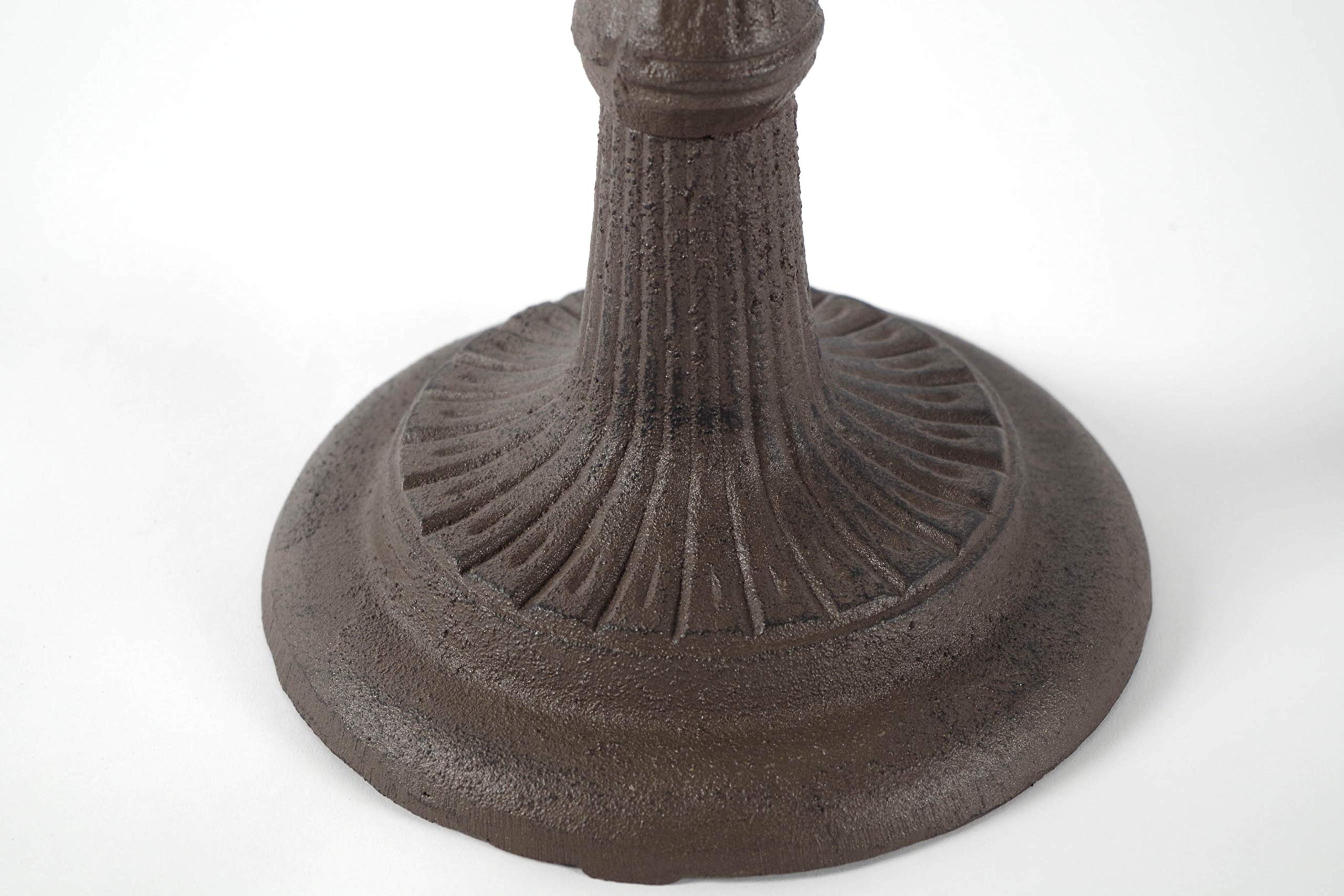 Kobolo Vogeltränke Vogelbad Futterstation Bird - Metall Braun - 29x29x57 cm