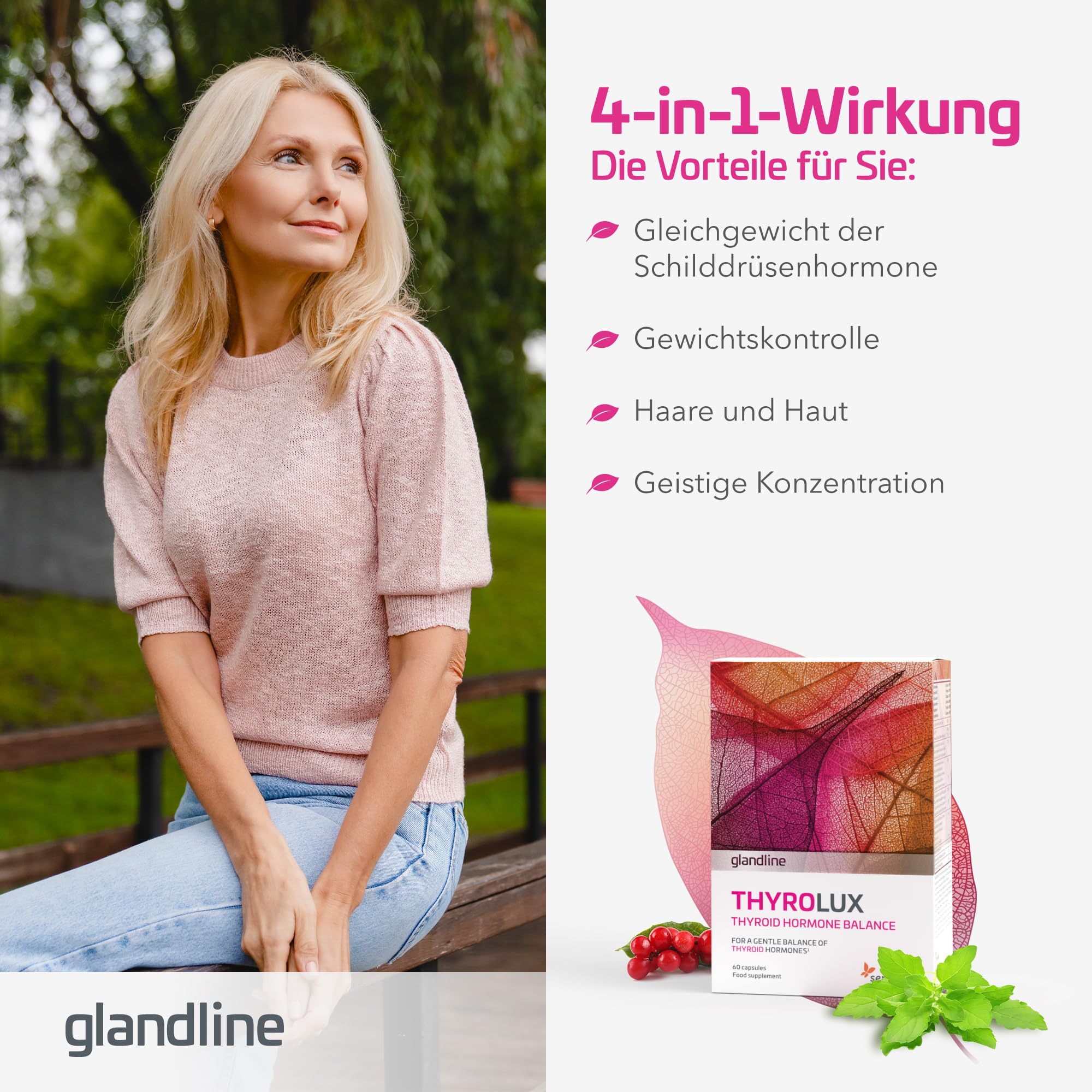 Schilddrüse – Jod Tabletten – L Tyrosin, Zink, Jod, Selen, Magnesium, Königsbasilikum, Schisandra, Mangan – 120 Optimal Dosierte Kapseln – Thyrolux von Sensilab