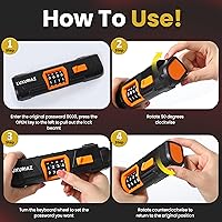 Vista 4 de Cerradura de bicicleta resistente con cable de acero de 5 pies, combinación reiniciable de 4 dígitos, bloqueo de cable duradero para protección