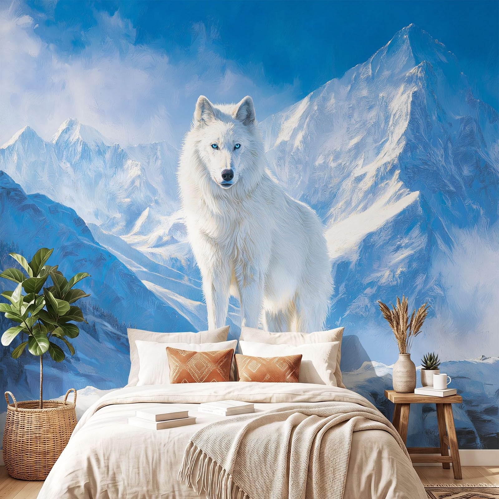 Kinowa, natura, motyw zwierzęcy, wilk, Snow Berg, fototapeta, dekoracja ścienna, tapeta z motywem, 300 x 210 cm, dekoracja ścienna, tapeta ze wzorem do salonu, sypialni