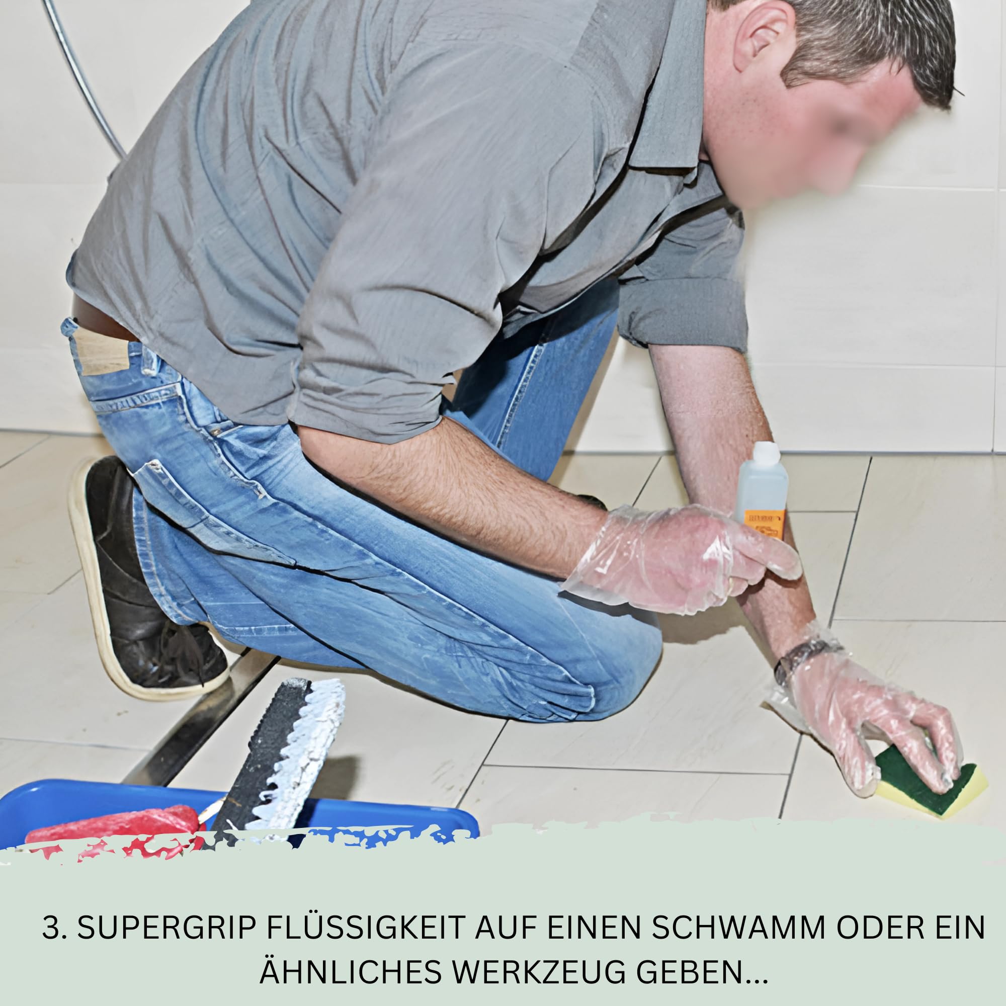 MediMuc Supergrip – Tratamiento antideslizante adecuado para hasta 4,5 m² de superficie, baño, entrada de casa o terraza antideslizante.