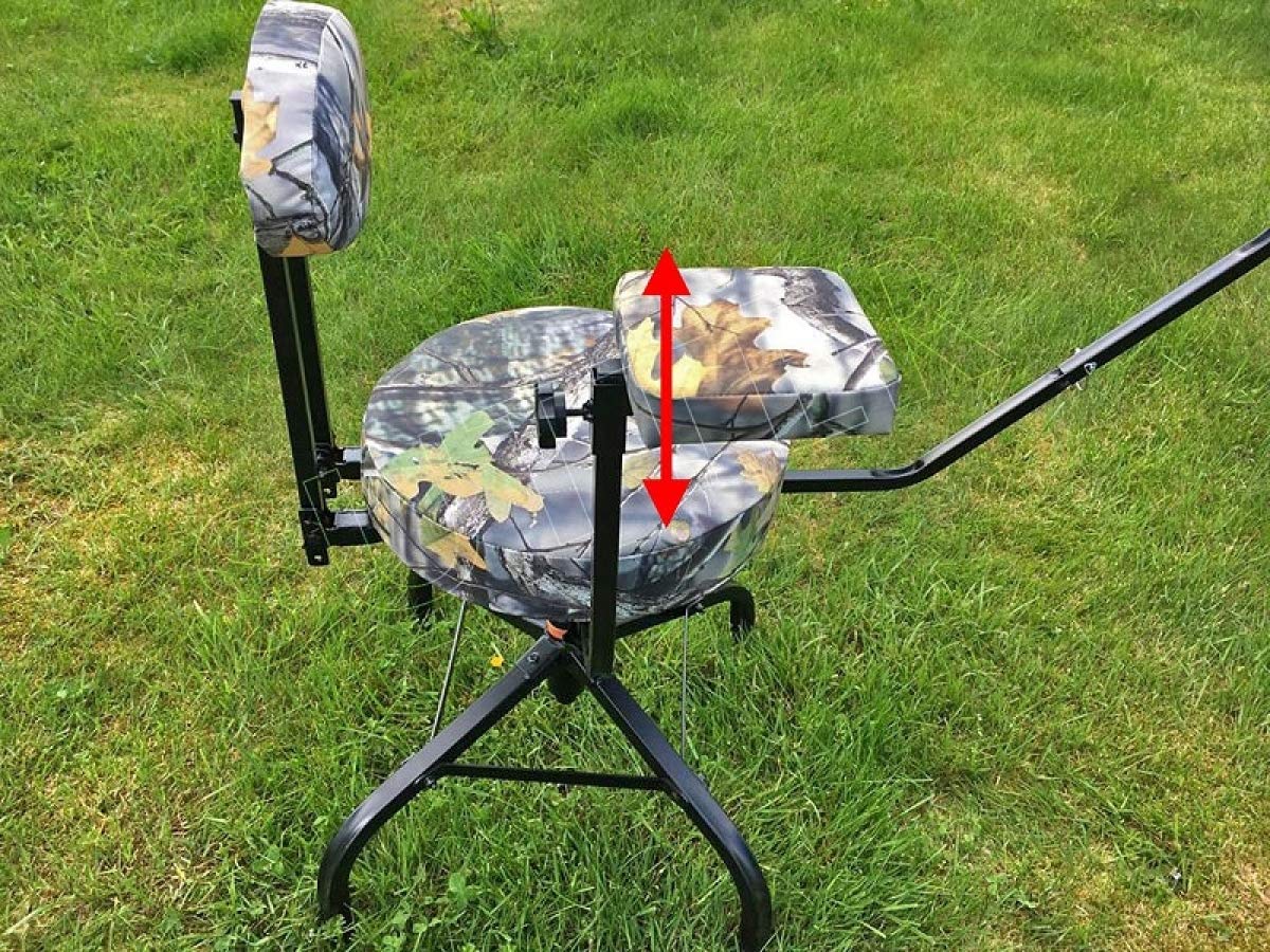 SUTTER Ansitzstuhl 360° drehbar - Mit Verstellbarer Waffen- und Armauflage