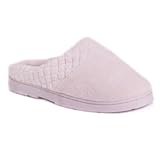 women&apos;s Micro Chenille Trimmed Clog Slippers-Blue