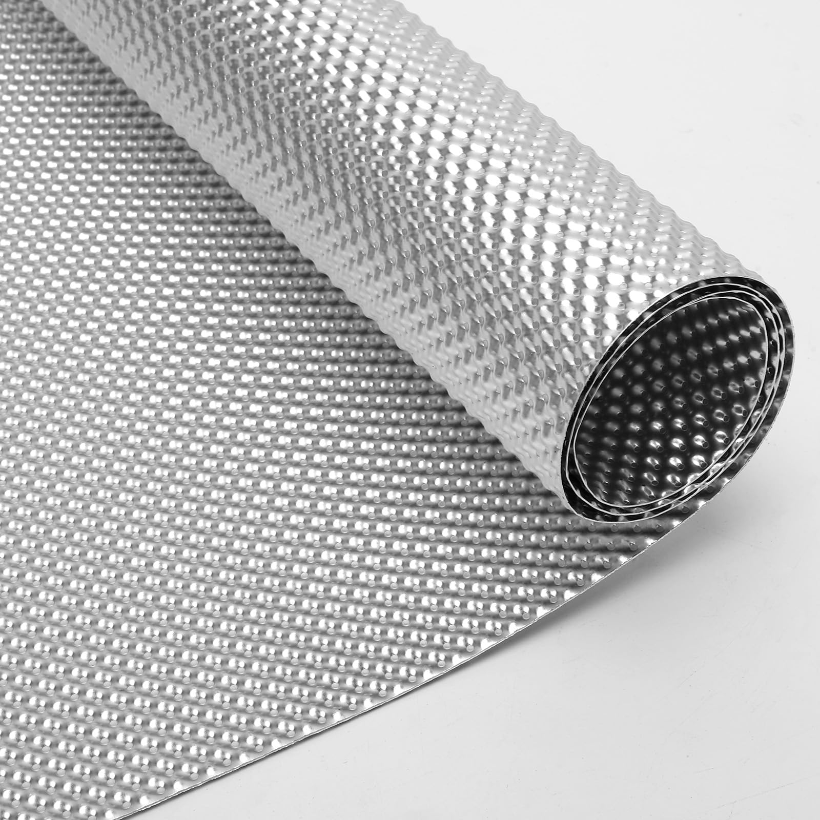 Hitzeschutz Hitzeblech Geprägte, 100cm x 40cm Aluminium Hitzeschutzblech Platte Schlauch Rohrisolierung für Auto Motorrad Fahrzeug