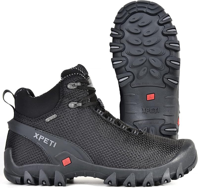 XPETI Bota de senderismo media TERRA para hombre
