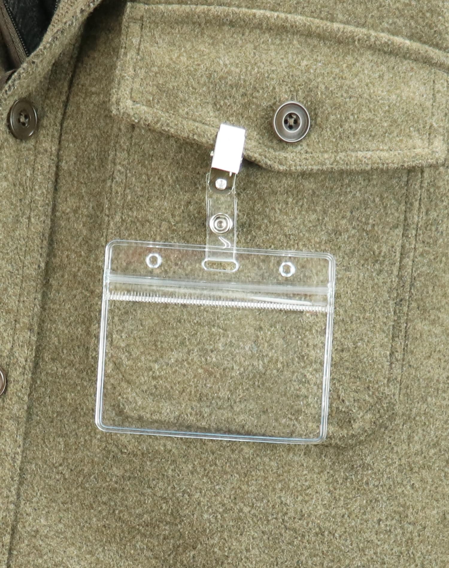 QWORK® 50-Pack Clear ID Card Holder Badge Holder with Metal Clip for Schools Events Businesses Suitable for Card Size 88 x 55 mm - Image 2