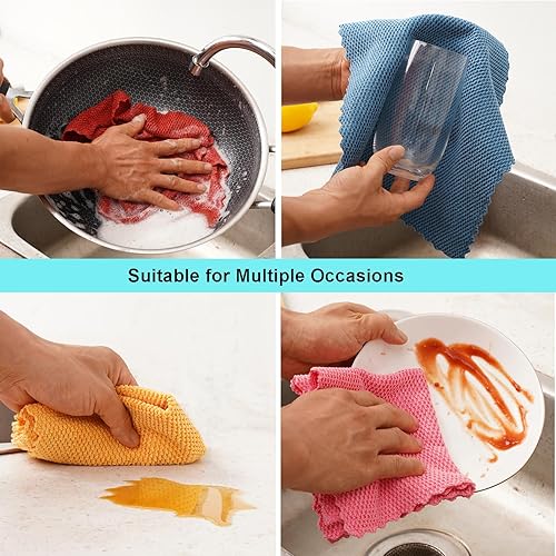 Miniatura 7 de MissOwl Paños de limpieza de microfibra más suaves, altamente absorbentes, reutilizables y sin pelusas, trapos de limpieza para eliminar el polvo