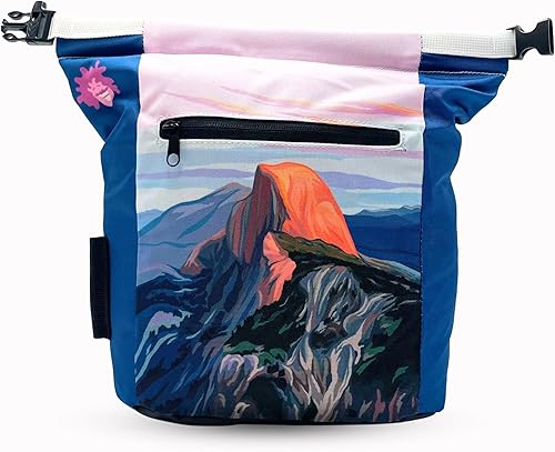 Miniatura 9 de Cubo de tiza para escalada en roca | para gimnasio Boulder y uso al aire libre | Cierre de velcro duradero, 2 bolsillos con cremallera, asa fácil de