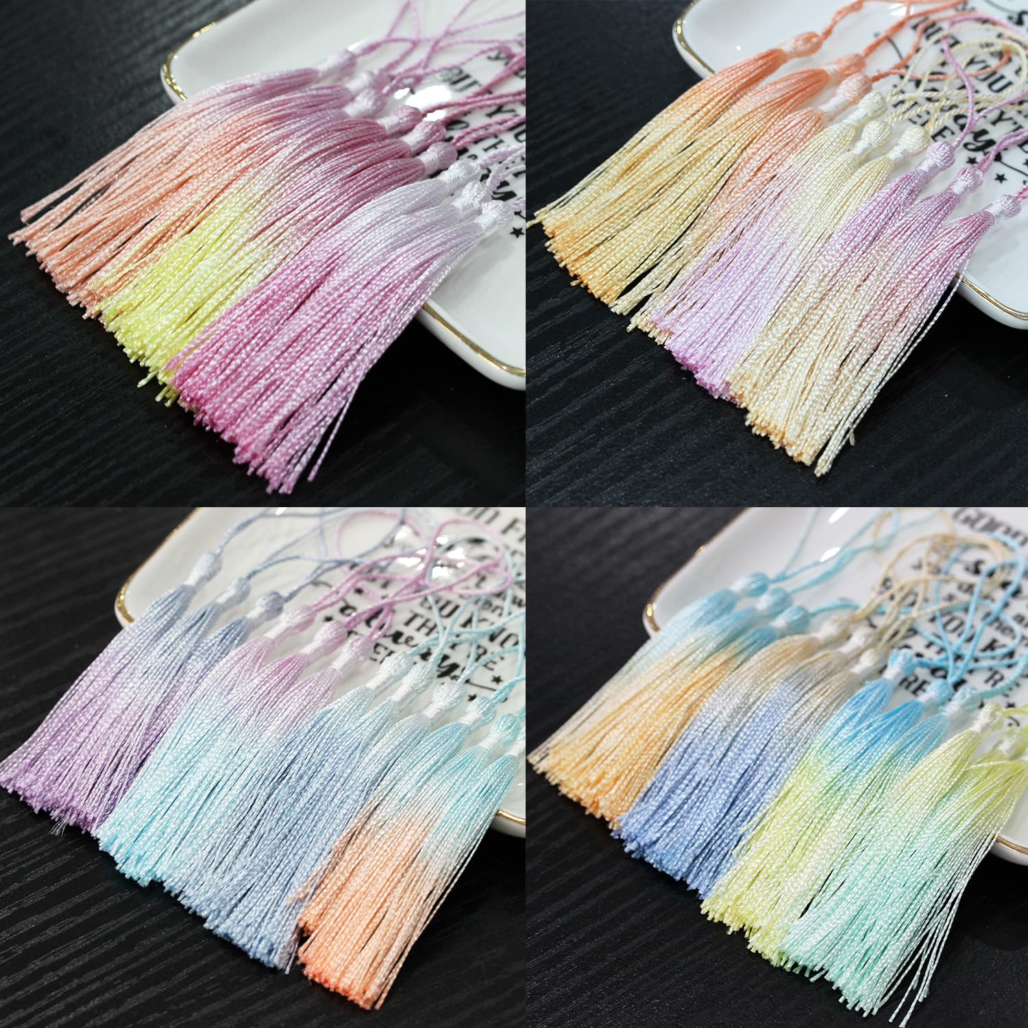 Lot De 200 Mini Pompons BetterJonny - 40 Couleurs - Glands Soyeux Pour Bricolage, Marque-Pages Et Décoration