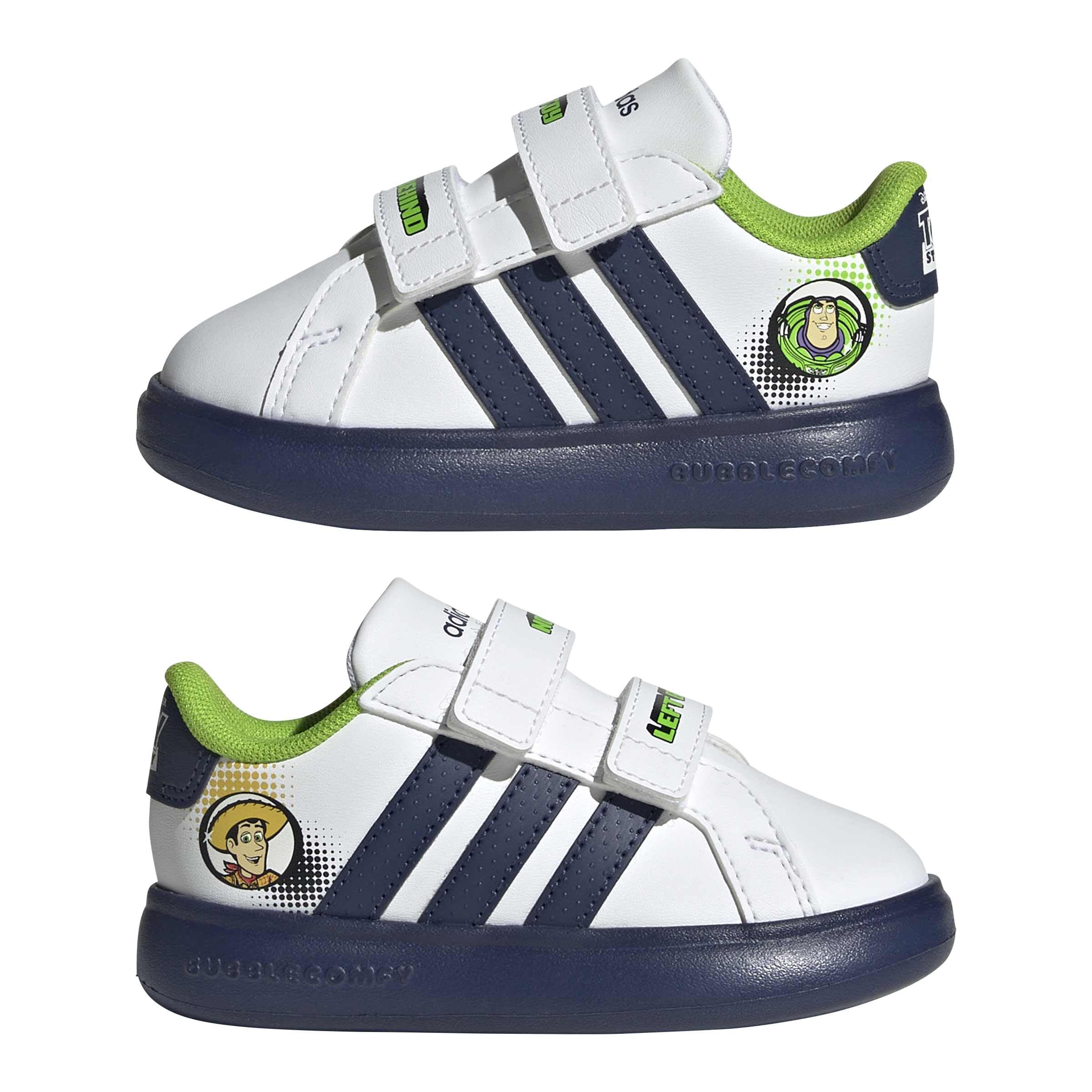 adidas Mixte bébé Pixar Toy Story Grand Court 3.0 Bubble Infants Shoes, FTWR White/Dark Blue/Off White