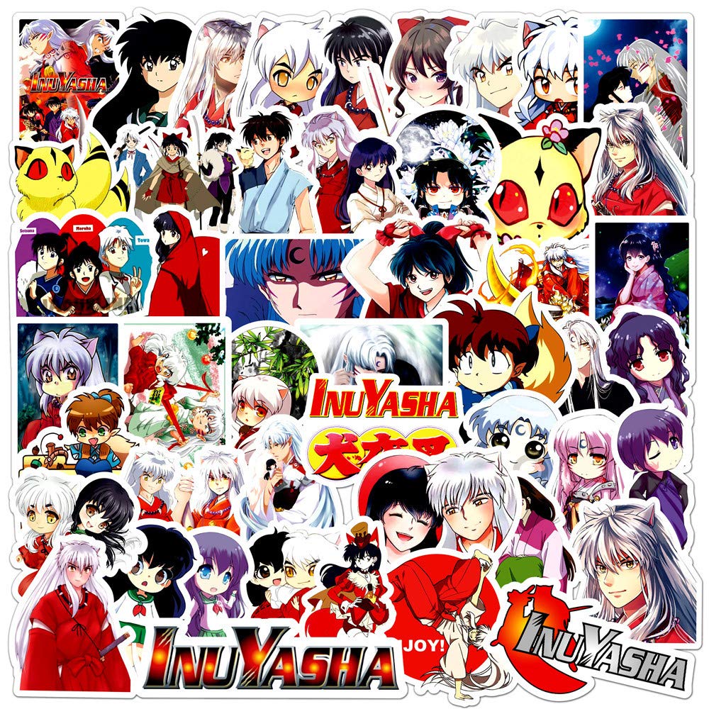 Inuyasha Sticker Pack 100pcs, Vinyl Sticker for Water Bottles Laptop Skateboard Notebook, Gift for Adults Kids Teens