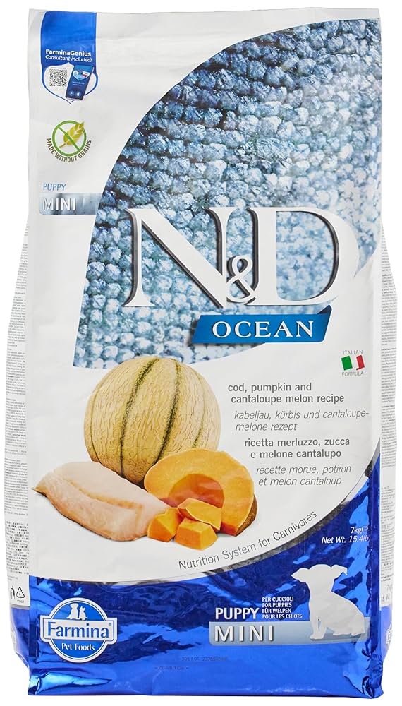 ダ*ク様 N&D Ocean Mini ドッグフード 7kg Farmina N&D Ocean Cod, Pumpkin & Orange Recipe Adult Mini