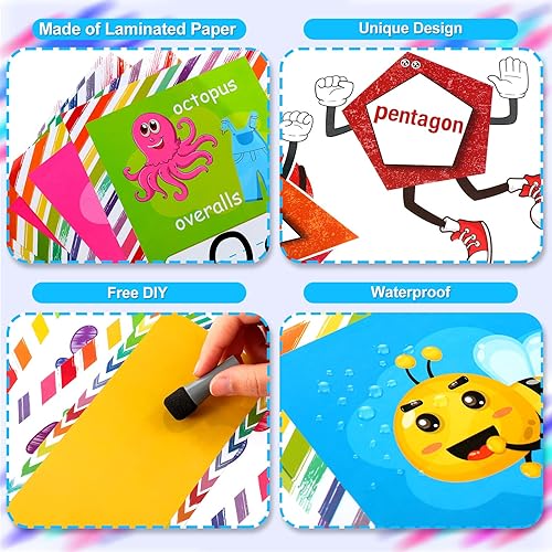 Miniatura 3 de 96 piezas de pósteres educativos preescolares para niños pequeños, tablón de anuncios del alfabeto, para decoración de pared de aula, letras de