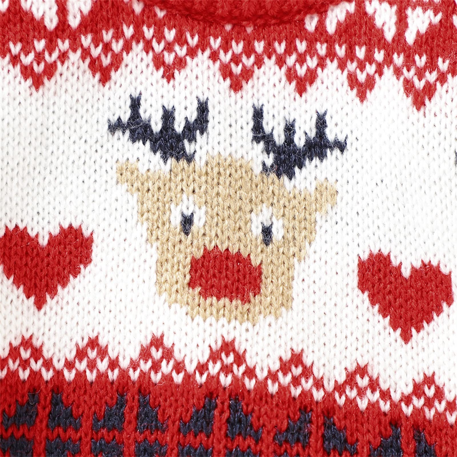 Pull tricoté à manches longues pour bébé fille et garçon - Tenue de Noël chaude pour l'hiver