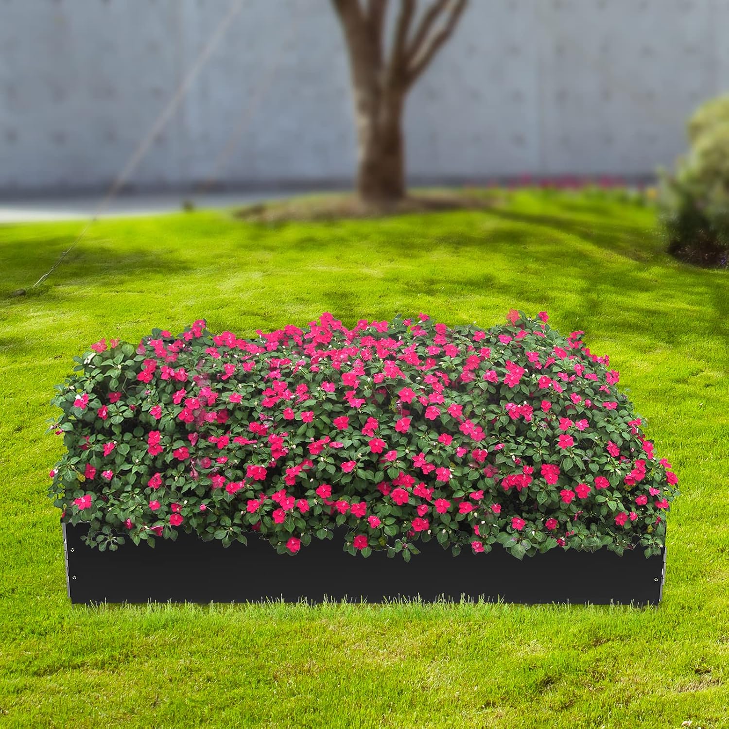 Black Landscape Edging Metal Garden Edging Lawn Edge Border for Landscaping Garden Yard Path Lawn Outdoor Decorative Fence (4Pcs, 40 x 8.4 Inch)