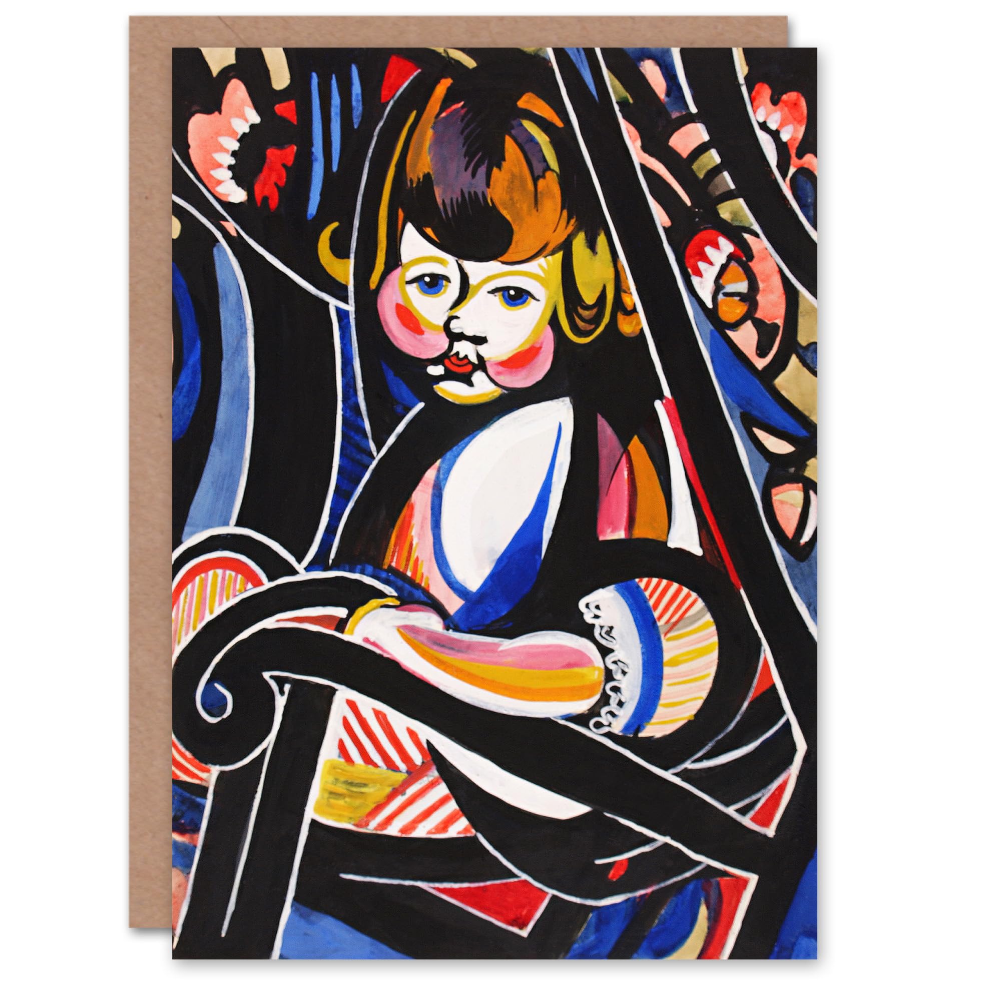 Artery8 Henry Lyman Sayen Art Card Child in Rocker Abstract Painting
