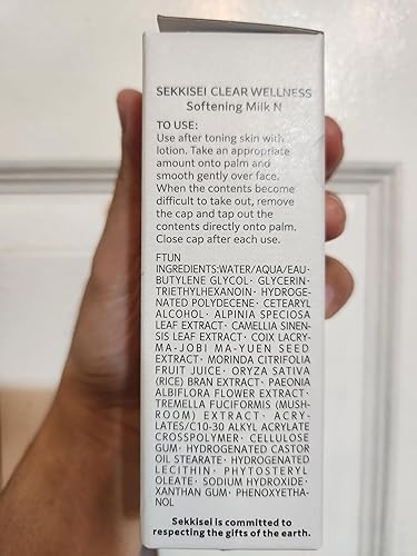 Miniatura 7 de SEKKISEI CLEAR WELLNESS - Leche suavizante N, emulsión facial ligera para pieles sensibles, 5 onzas