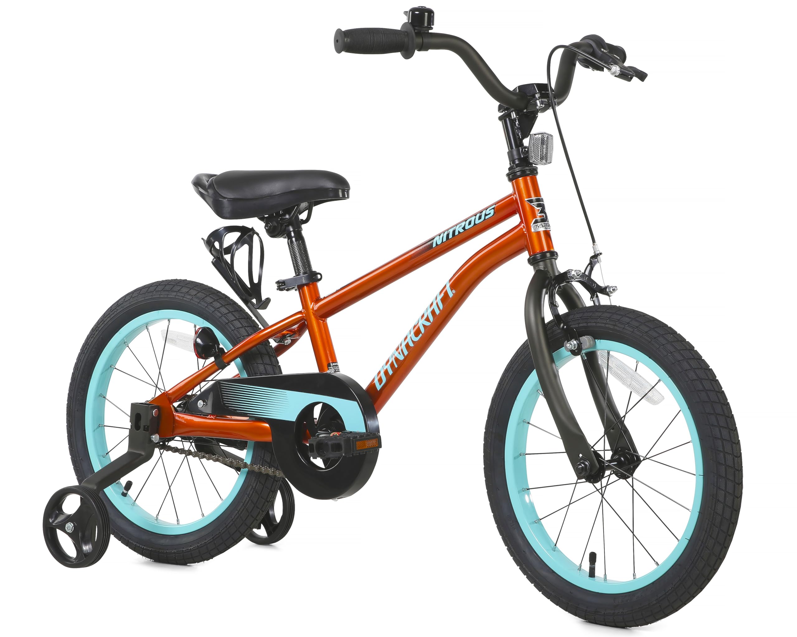 Dynacraft Nitrous 16, 18, and 20 Inch Kids Bike, Boys Bike with Training Wheels, Easy Assembly Kids Bicycle, Bicycle for Kids Age 5-12, Bike for 5 Year Old Boy, Bike with Training Wheels or Kickstand